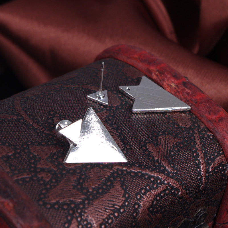 STREET FASHION ASYMMETRIC GEOMETRIC TRIANGLE EARRINGS