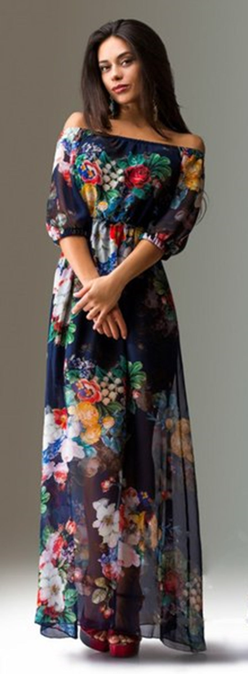Irregular Pure Color Spaghetti Strap Long Loose Dress