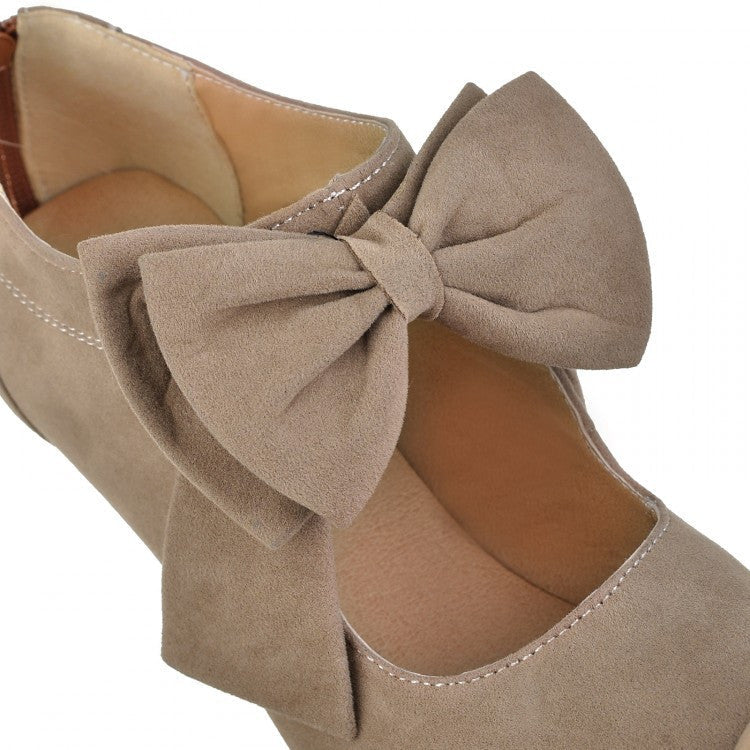 Cute Black Bow knot High Heels Fashion Shoes
