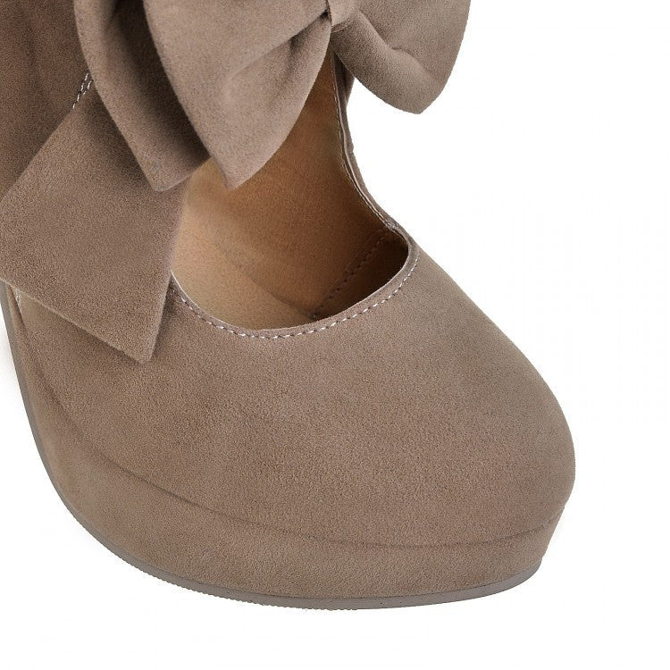 Cute Black Bow knot High Heels Fashion Shoes