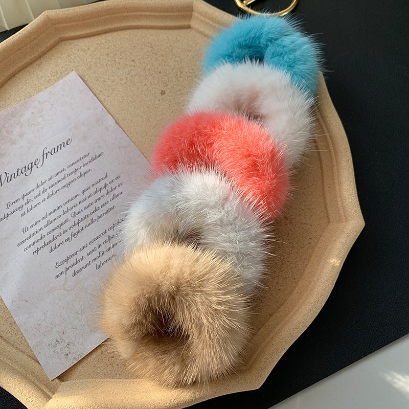 CUTE MINK FUR HAIRBAND - WINTER HAIR ACCESSORY