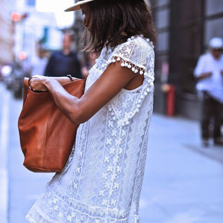 Lace Ruffled Elegant Lovely Sleeveless Short Dress