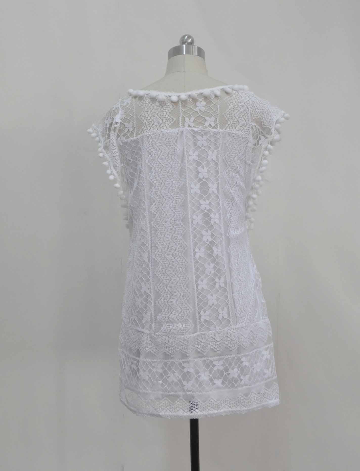 Lace Ruffled Elegant Lovely Sleeveless Short Dress