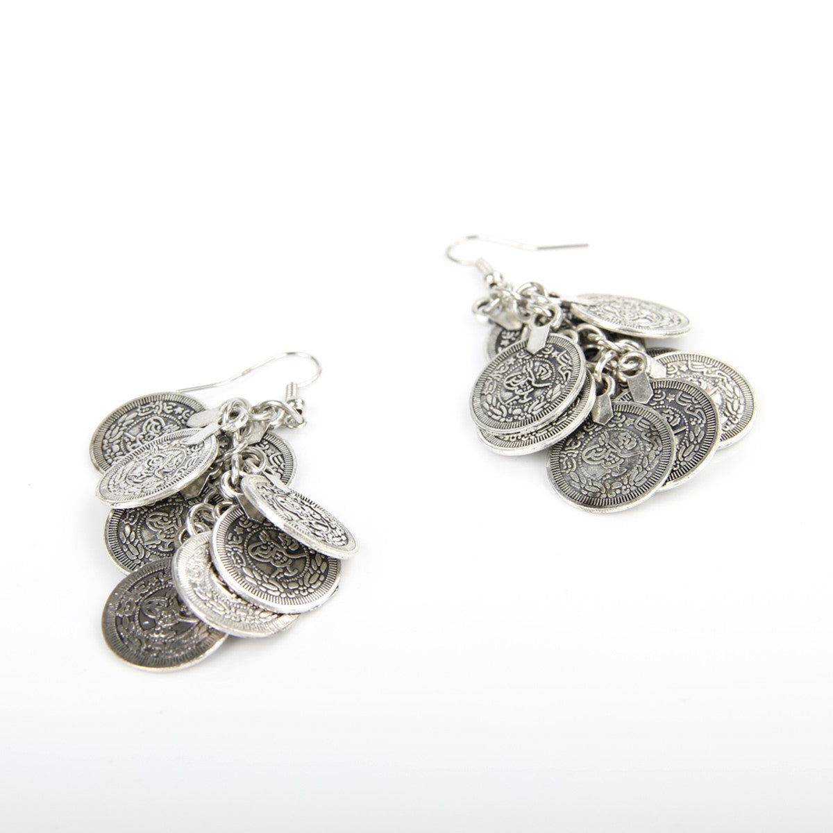 RETRO COINS TASSEL EARRINGS