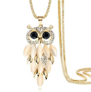 UPSCALE OWL CLOTHING CHAIN EUROPE FASHION PENDANT NECKLACE