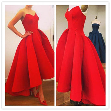 Pure Color Irregular Starpless Long Prom Party Dress