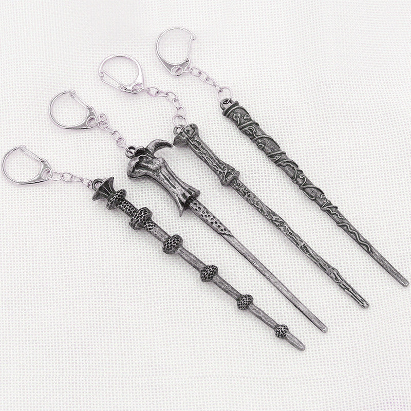 ALLOY ORNAMENT MAGIC WAND KEY RING