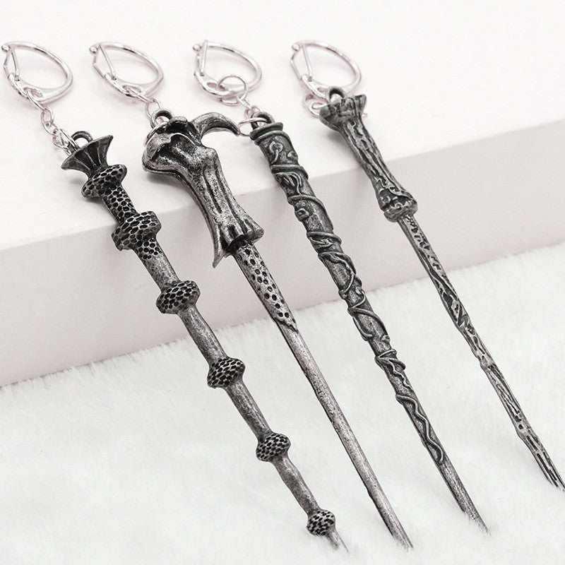 ALLOY ORNAMENT MAGIC WAND KEY RING