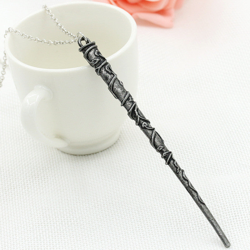 ALLOY ORNAMENT MAGIC WAND NECKLACE