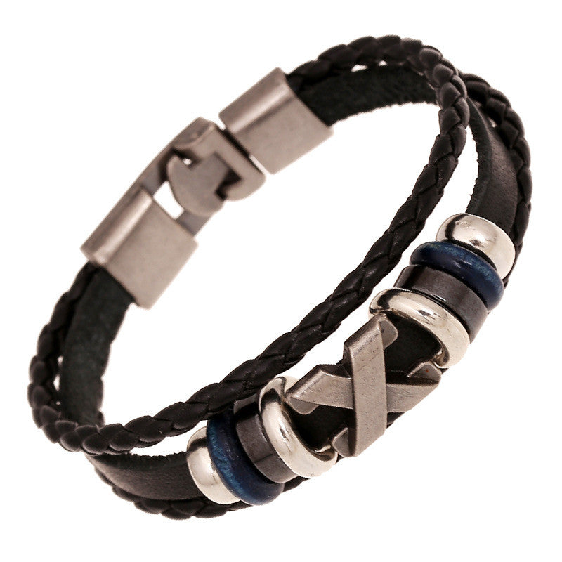 RETRO STYLE WOVEN MULTILAYER BEADED BRACELET