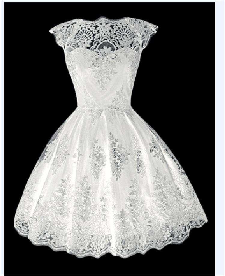 Fashion Eyelash Tassel Lace A-Line Flared Short Dress