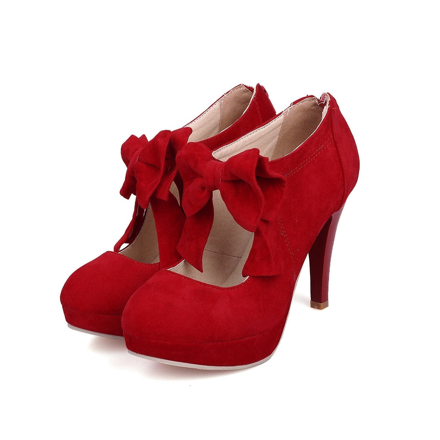 Cute Black Bow knot High Heels Fashion Shoes