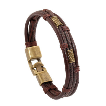 MULTILAYER WOVEN LEATHER BRACELET
