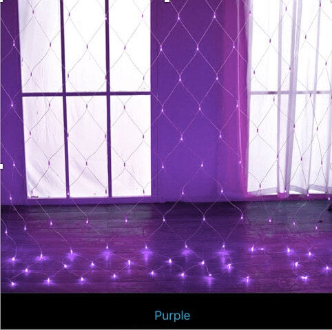 Blue 96 LED Net Mesh Fairy Lights Twinkle Lighting Christmas Wedding Party US/110V
