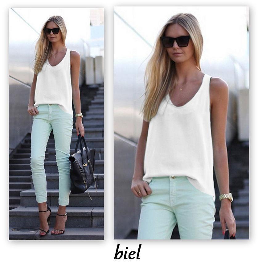 Scoop Sleeveless Pure Color Casual Loose Vest