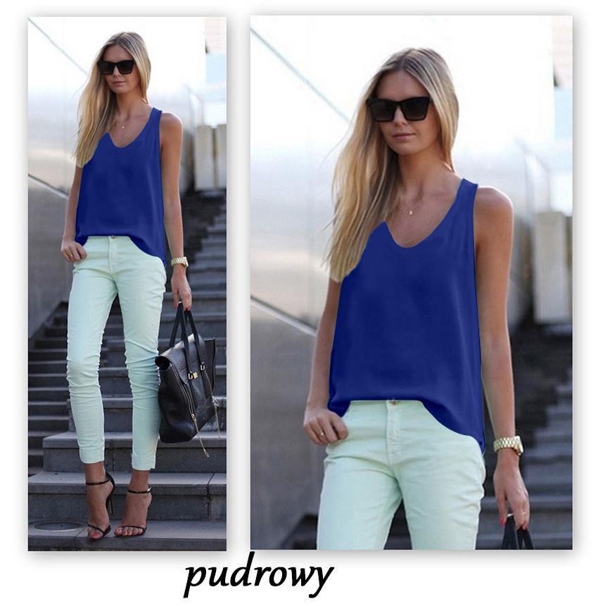Scoop Sleeveless Pure Color Casual Loose Vest