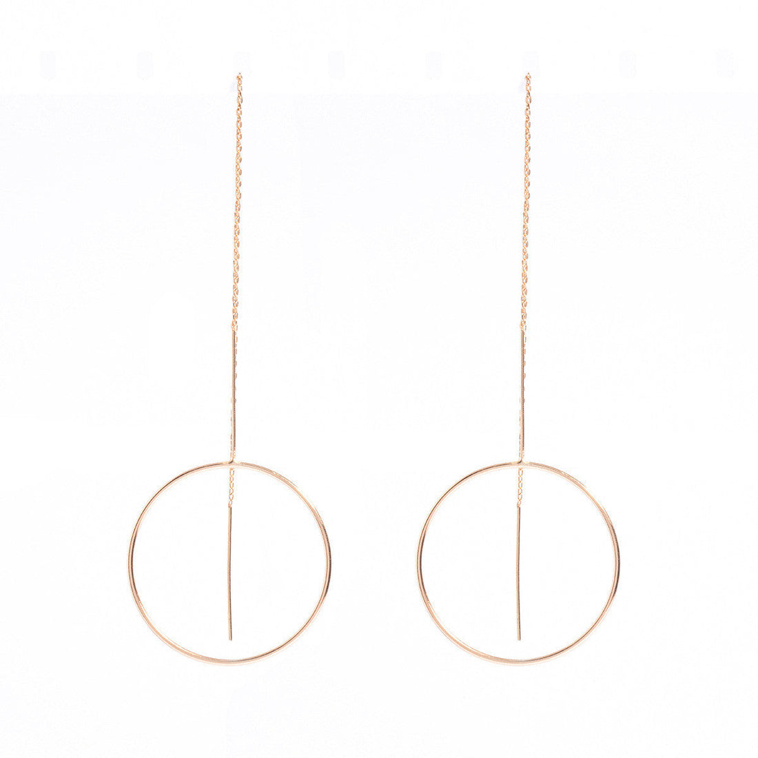 Strip Loops Tassels Earrings