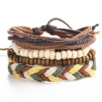 NATIONAL STYLE BEADS HAND WOVEN BRACELET