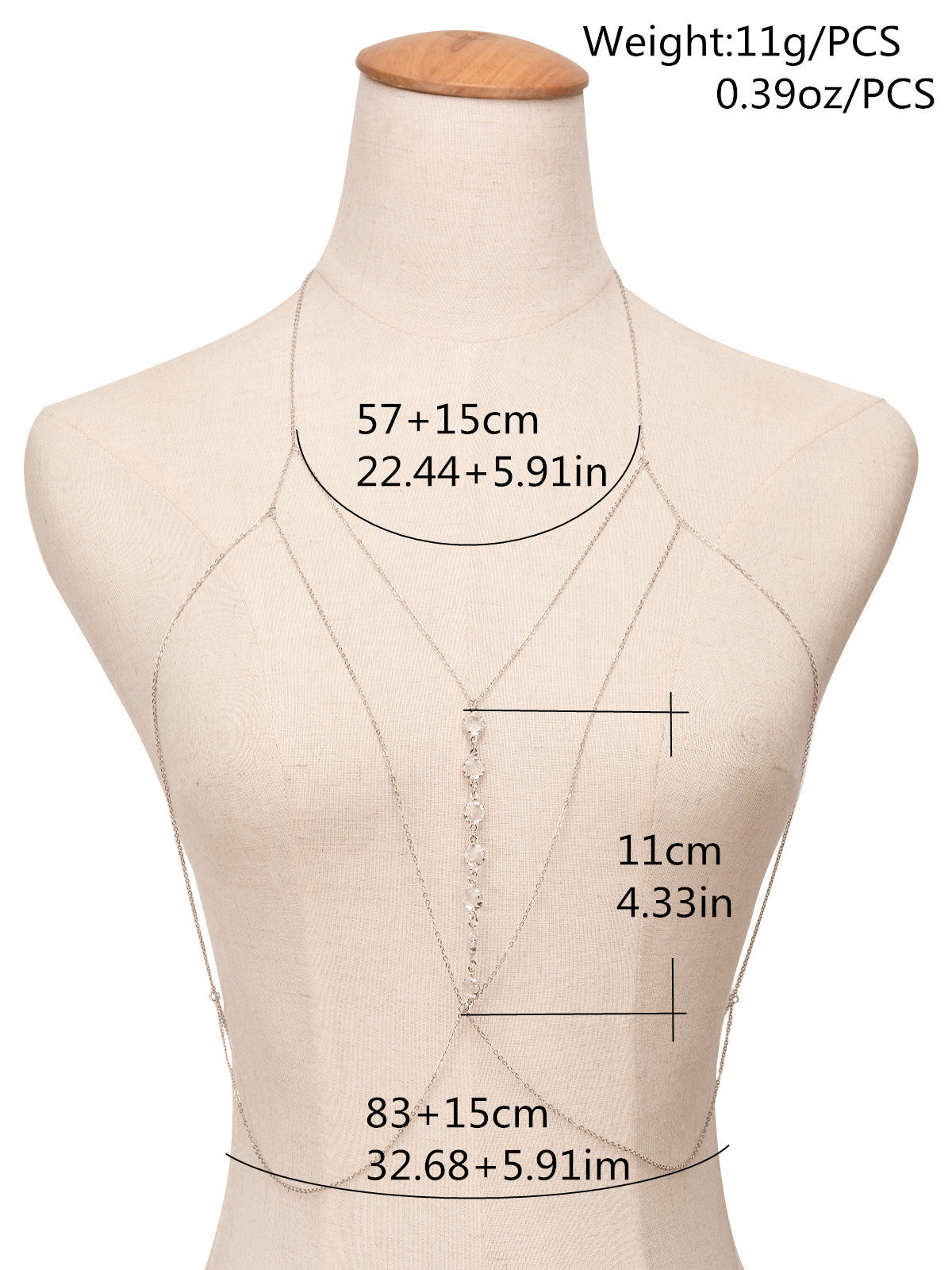 BEACH PARY FASHION CRYSTAL BODYCHAIN