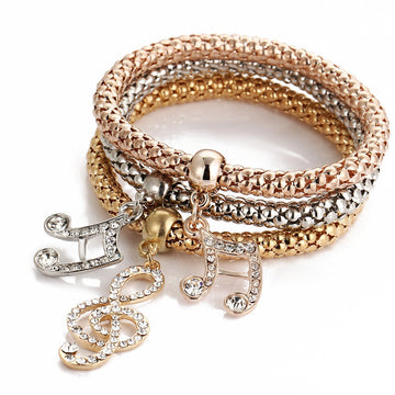 MUSIC NOTES THREE COLOR BOUNCE BRACELET