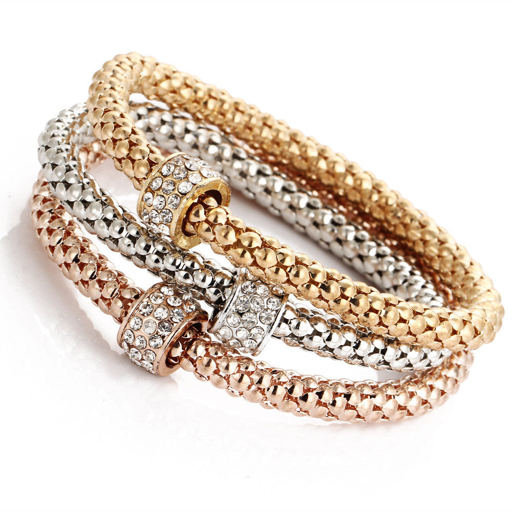 SHAMBHALA BOUNCE POPCORN THREE COLOR BRACELET