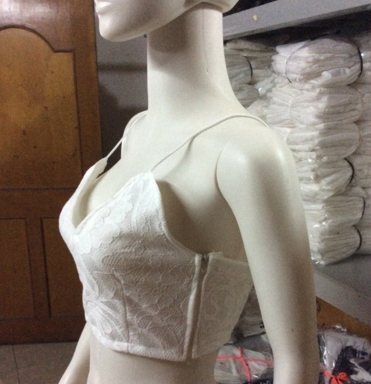 High elastic force Lace Spaghetti Strap Crop Top Sexy Vest-1