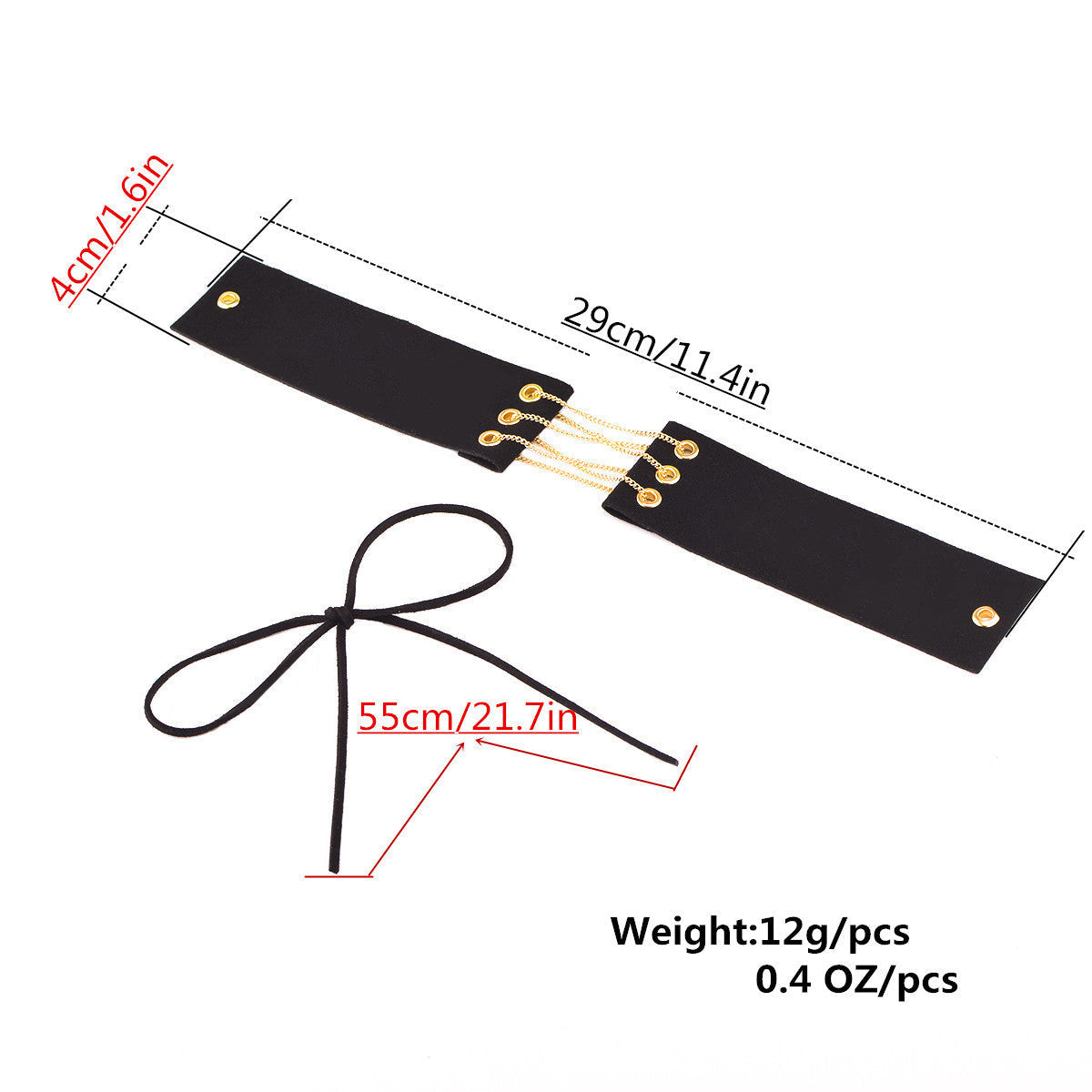 WIDE LINT BELT LADY'S COLLARS NECKLACE