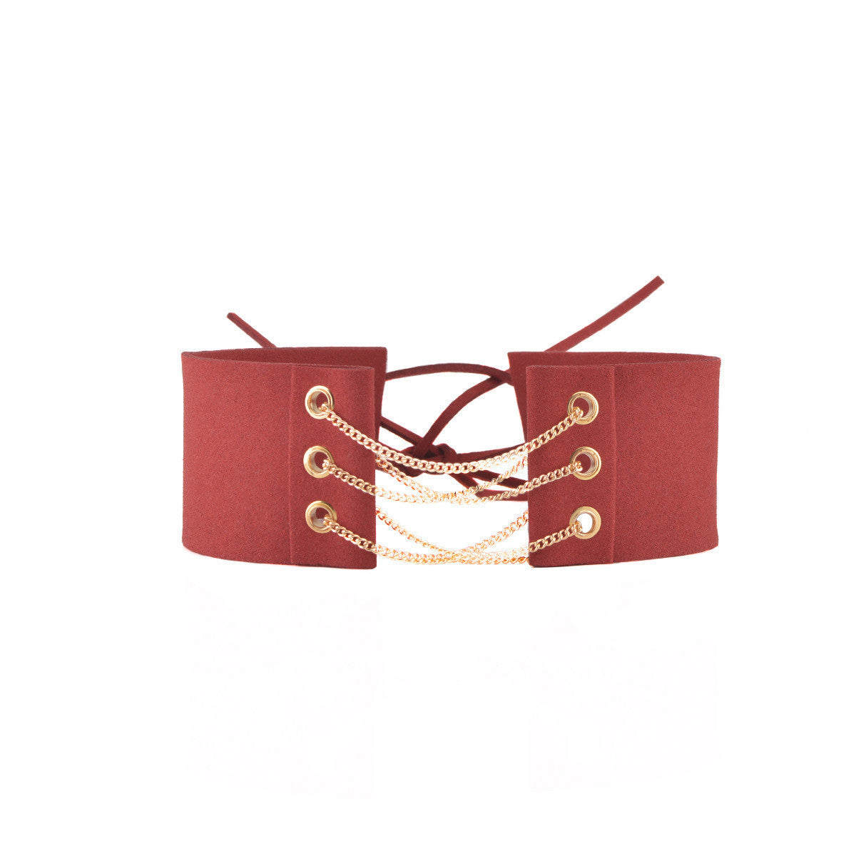 WIDE LINT BELT LADY'S COLLARS NECKLACE