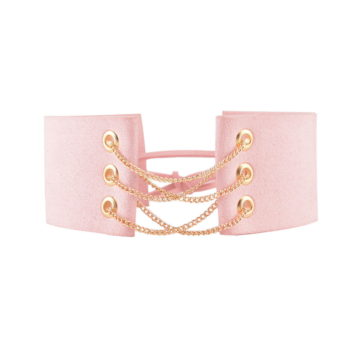 WIDE LINT BELT LADY'S COLLARS NECKLACE