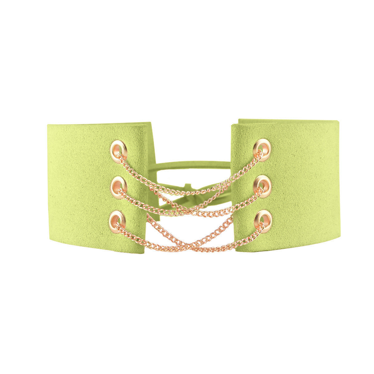 WIDE LINT BELT LADY'S COLLARS NECKLACE