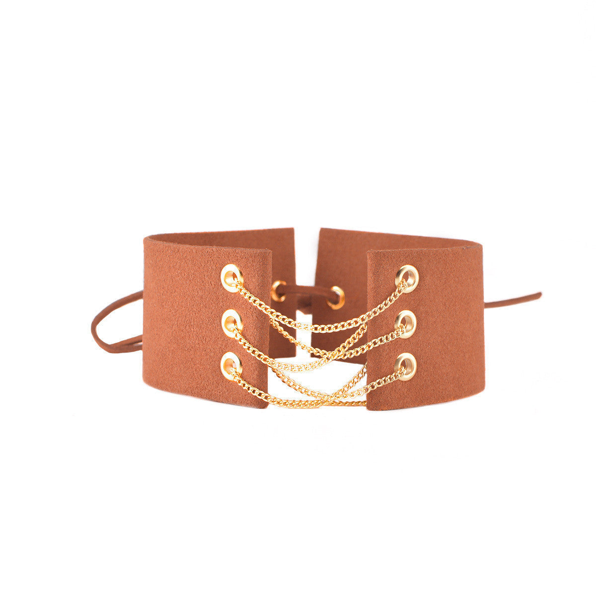 WIDE LINT BELT LADY'S COLLARS NECKLACE