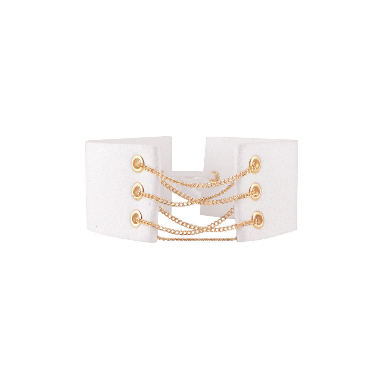 WIDE LINT BELT LADY'S COLLARS NECKLACE