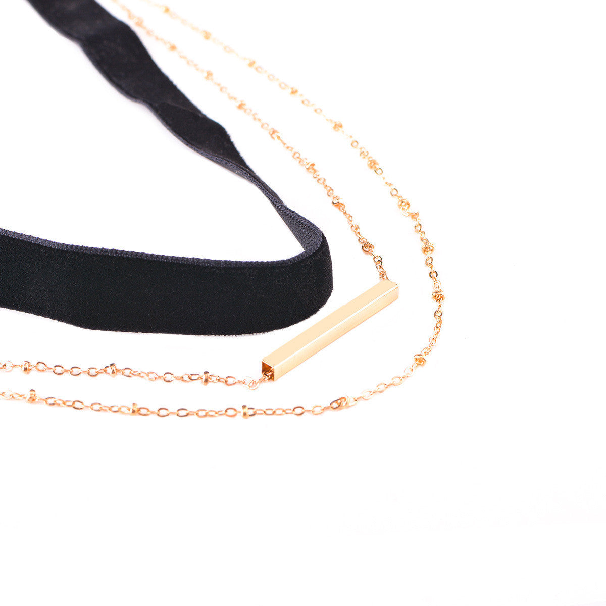 STREET SNAP PERSONALITY COPPER MULTILAYER NECKLACE