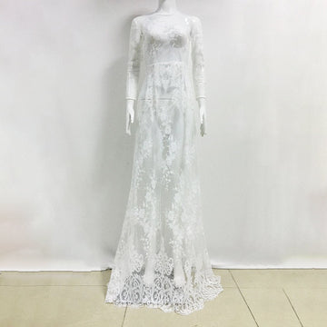 EMBROIDERY LONG PARTY WEDDING DRESS