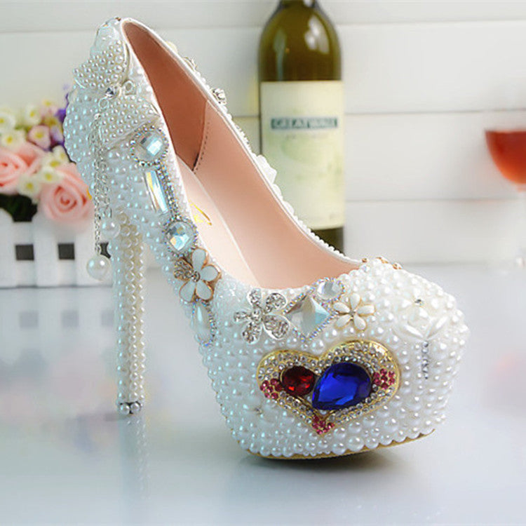 PEARL CRYSTAL STILETTO HEELS – LUXURY EMBELLISHED WEDDING & PARTY PUMPS