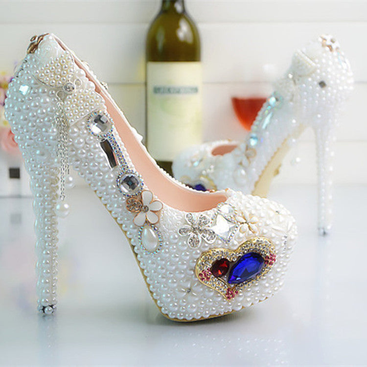 PEARL CRYSTAL STILETTO HEELS – LUXURY EMBELLISHED WEDDING & PARTY PUMPS