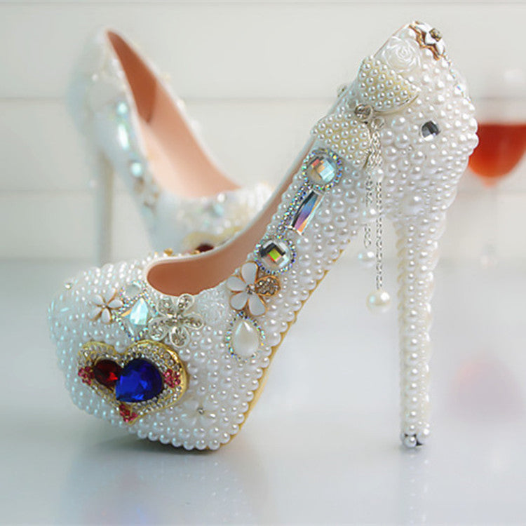 PEARL CRYSTAL STILETTO HEELS – LUXURY EMBELLISHED WEDDING & PARTY PUMPS