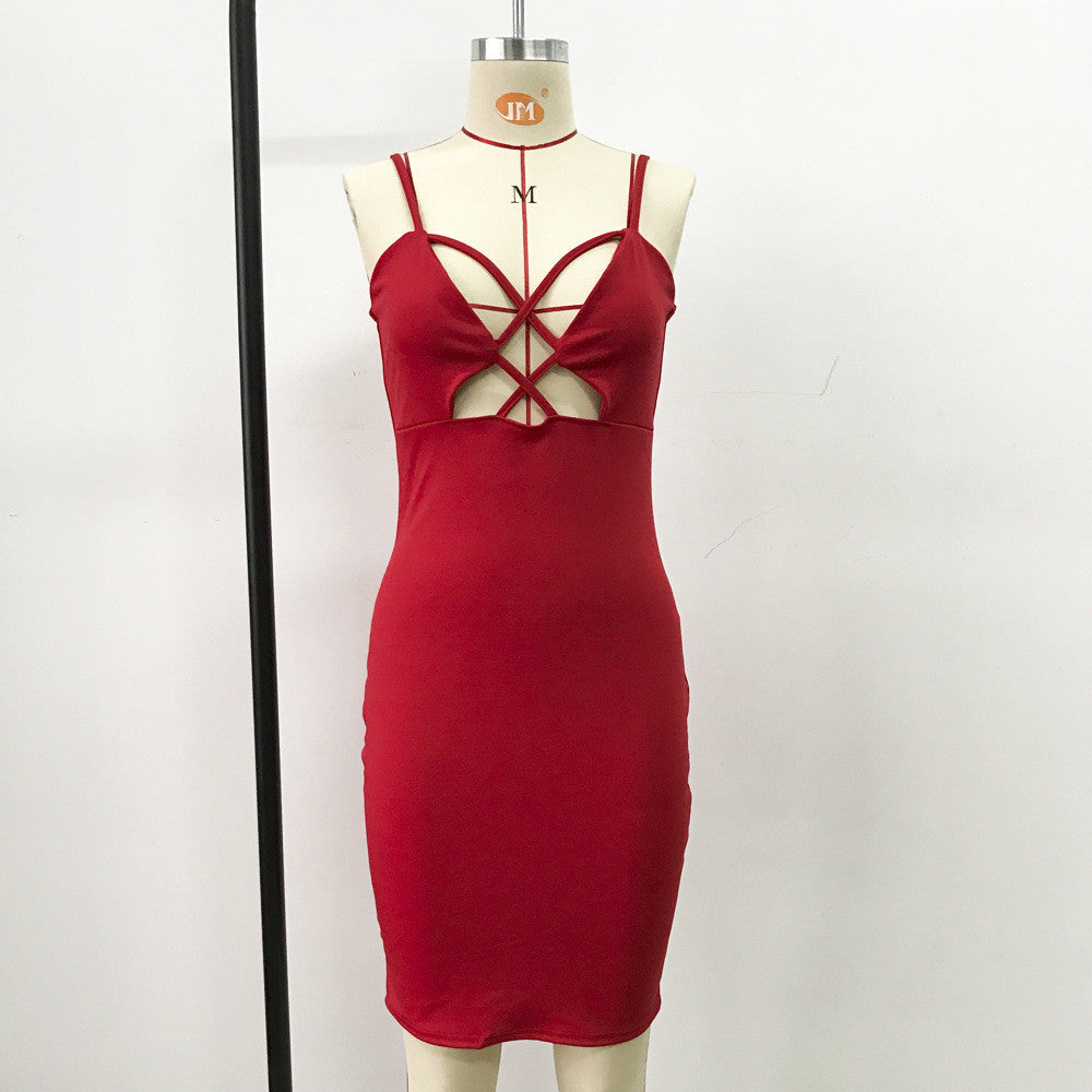 Sexy Sleeveless Women's Dress Elegant Evening  Party Camisole Floral Dress