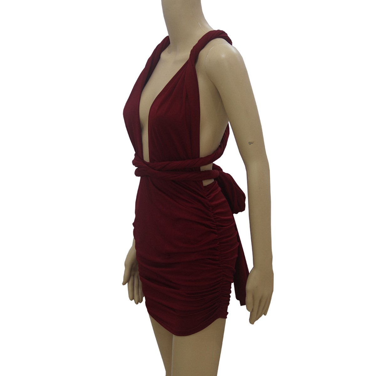 Sexy Backless Stretch Twisted Rope Club Dress