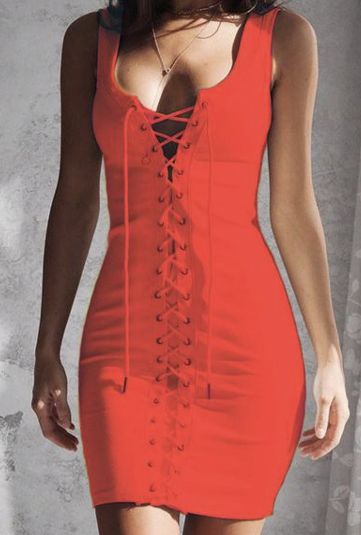 Pure Color Irregular Hollow Out Straps Backless Sexy Short Dress