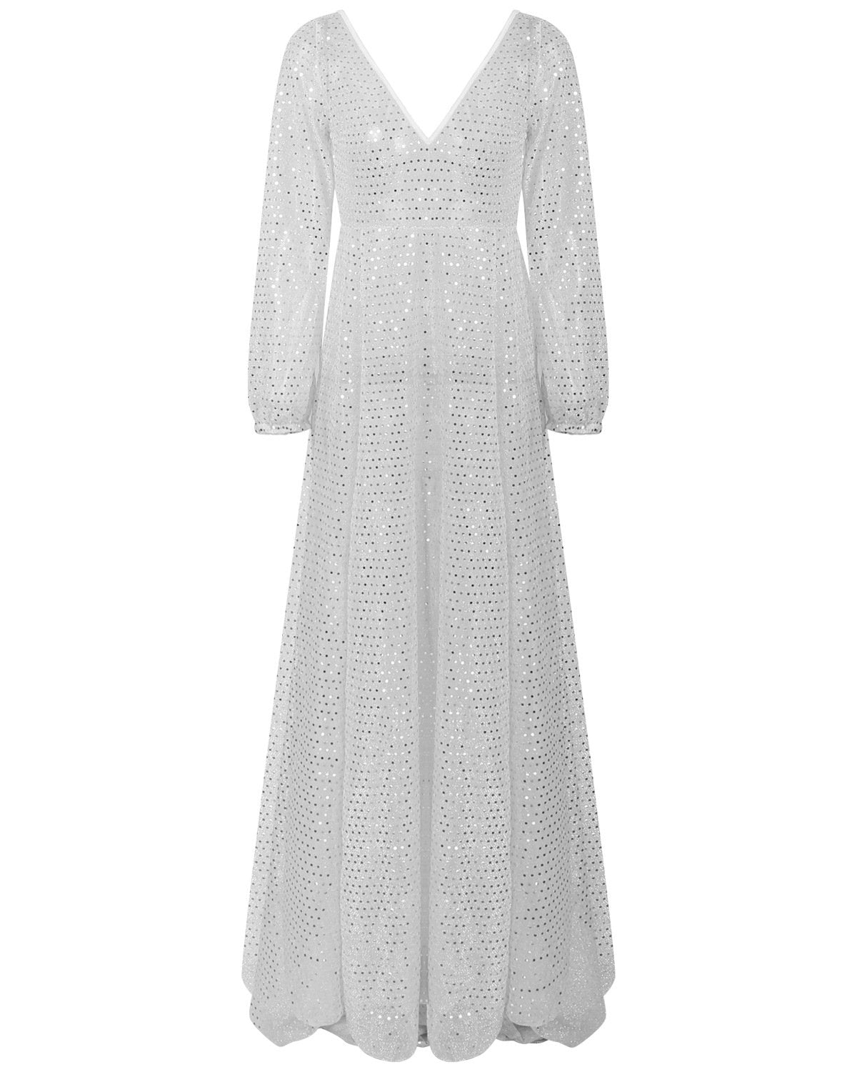 Elegant Mesh Sequins Slim Long Dress