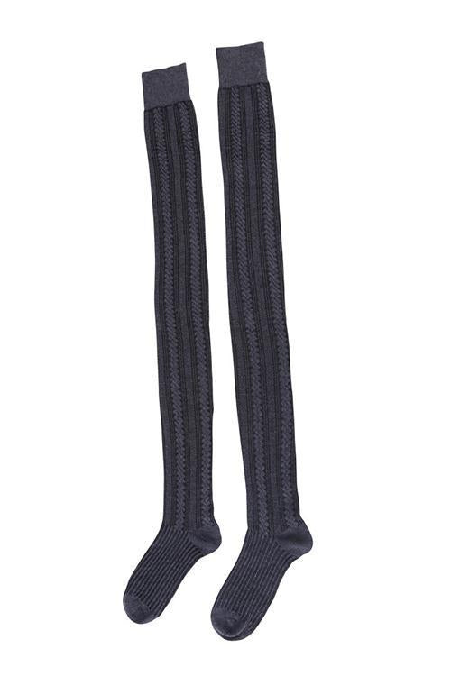 FISH BONE OVER KNEE HIGH STOCKING