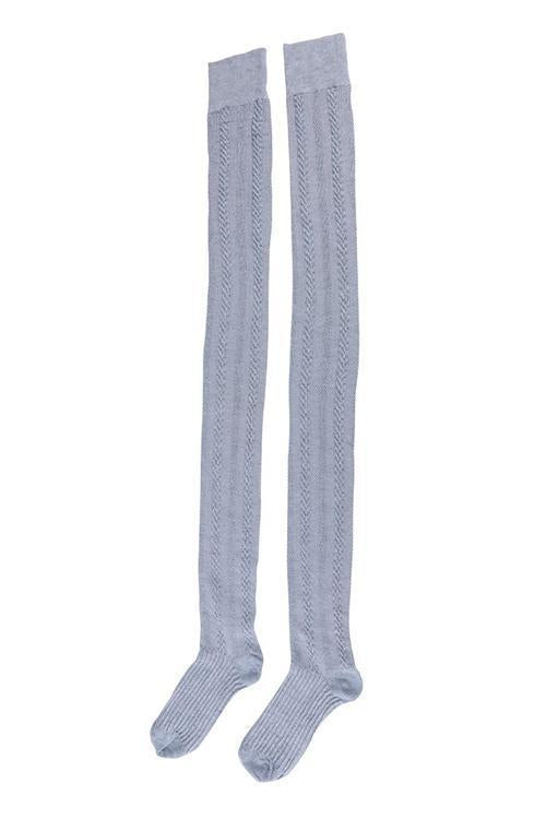FISH BONE OVER KNEE HIGH STOCKING