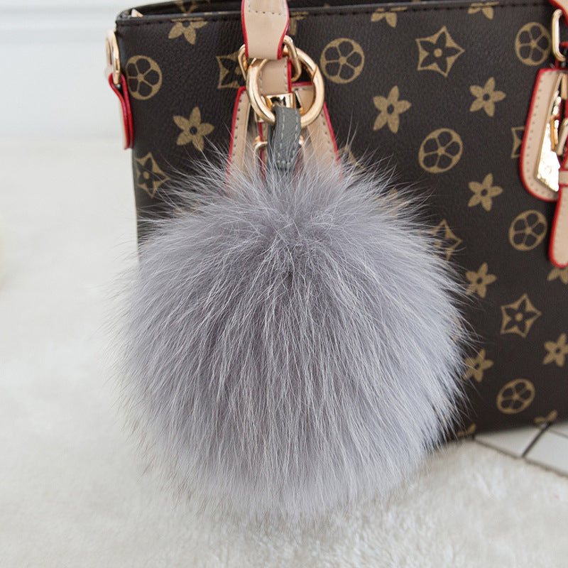 WHOLESALE FOX FUR POM POM KEYCHAINS