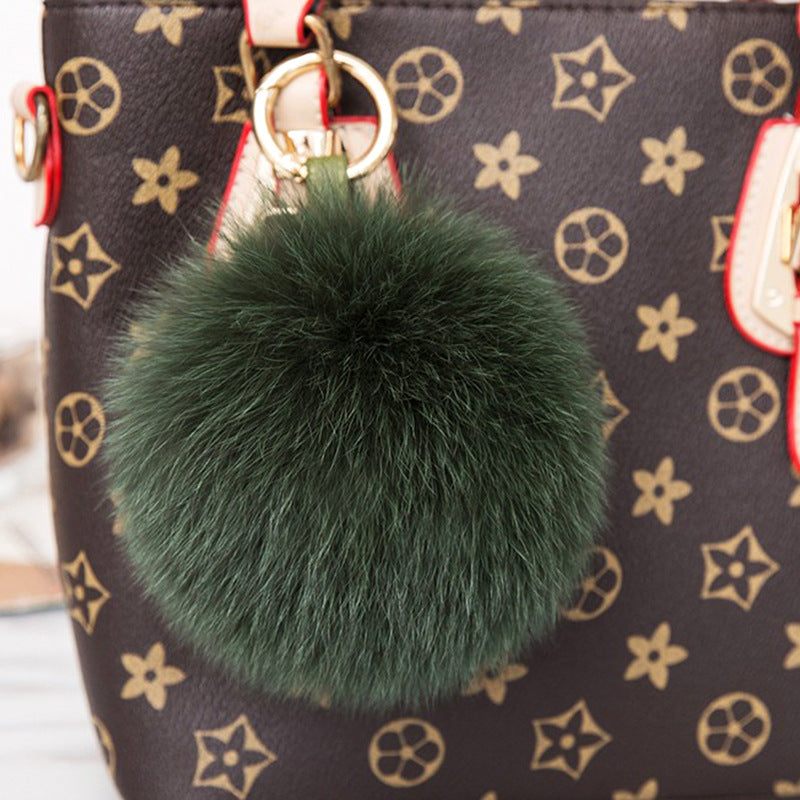 WHOLESALE FOX FUR POM POM KEYCHAINS