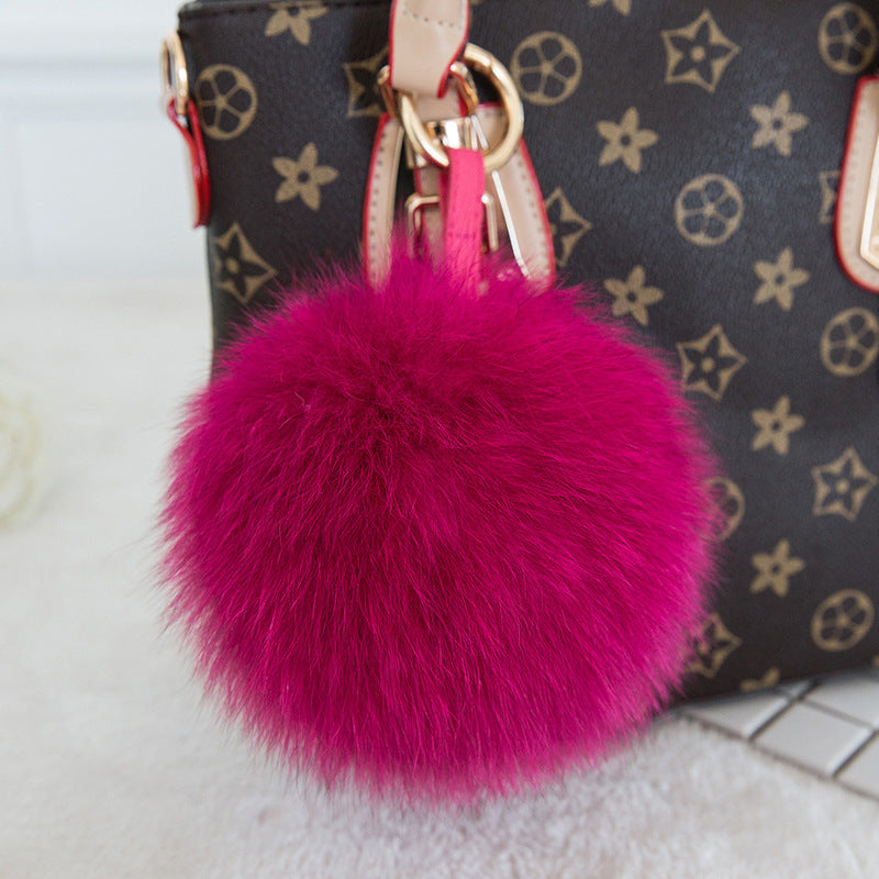 WHOLESALE FOX FUR POM POM KEYCHAINS