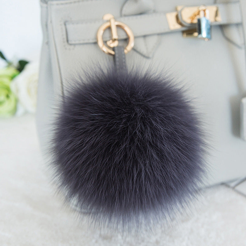 WHOLESALE FOX FUR POM POM KEYCHAINS