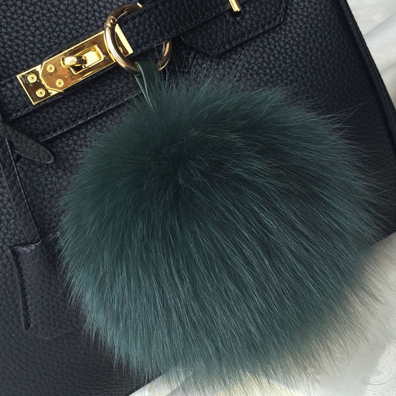 WHOLESALE FOX FUR POM POM KEYCHAINS