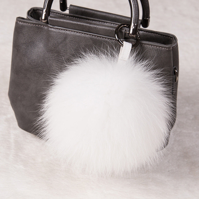 WHOLESALE FOX FUR POM POM KEYCHAINS