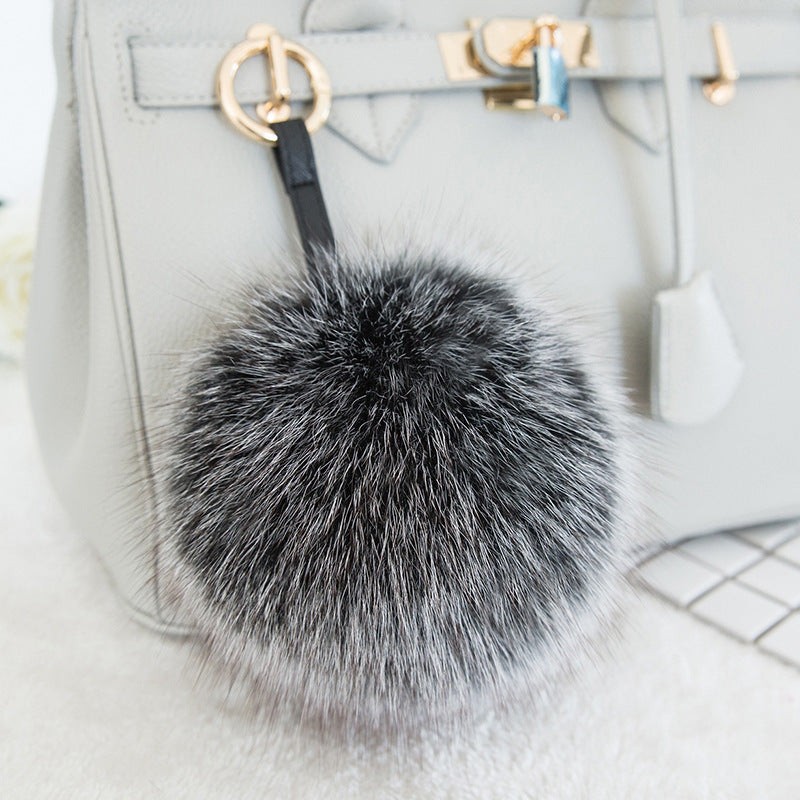 WHOLESALE FOX FUR POM POM KEYCHAINS